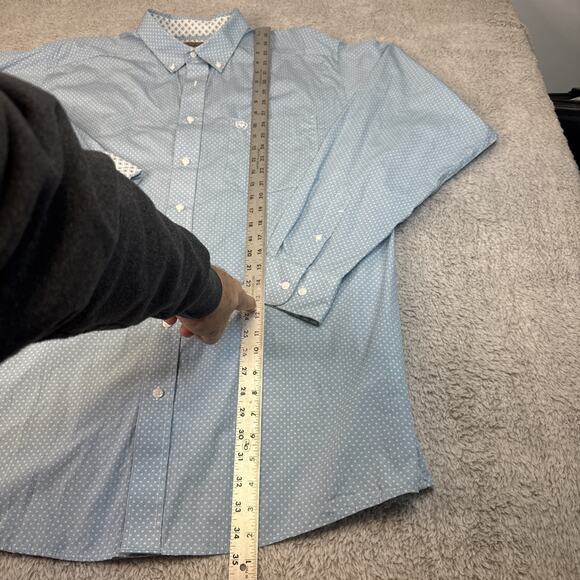 ARIAT MEN'S WRINKLE FREE IAN PORCELAIN BLUE SHIRT 10051507 Size XL Tall - Picture 4 of 7